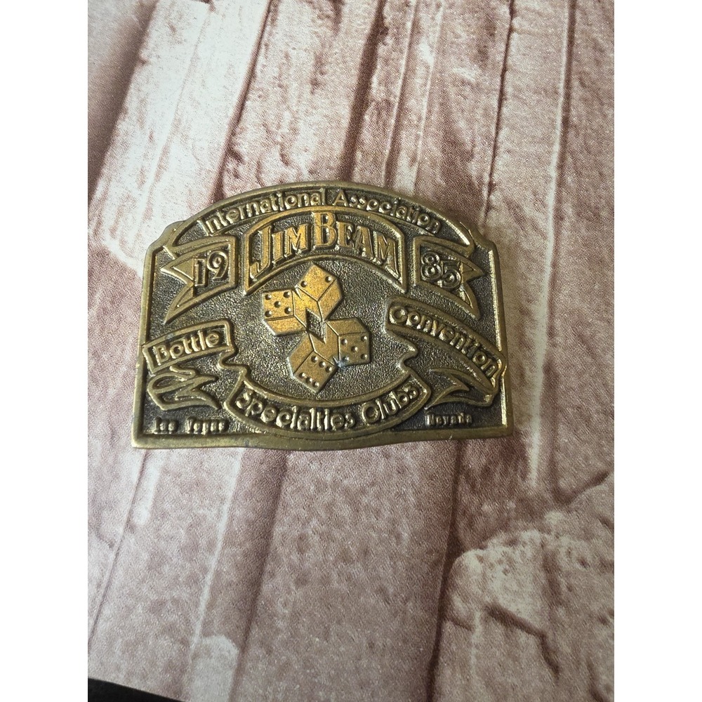 Jim‎ Bean, 1981 Las Vegas Convention, Brass belt buckle,